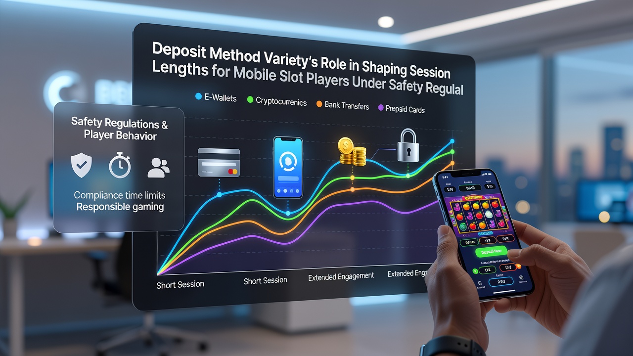 Grafik zur Verbindung von Zahlungsmethoden und Session-Längen in mobilen Casinos