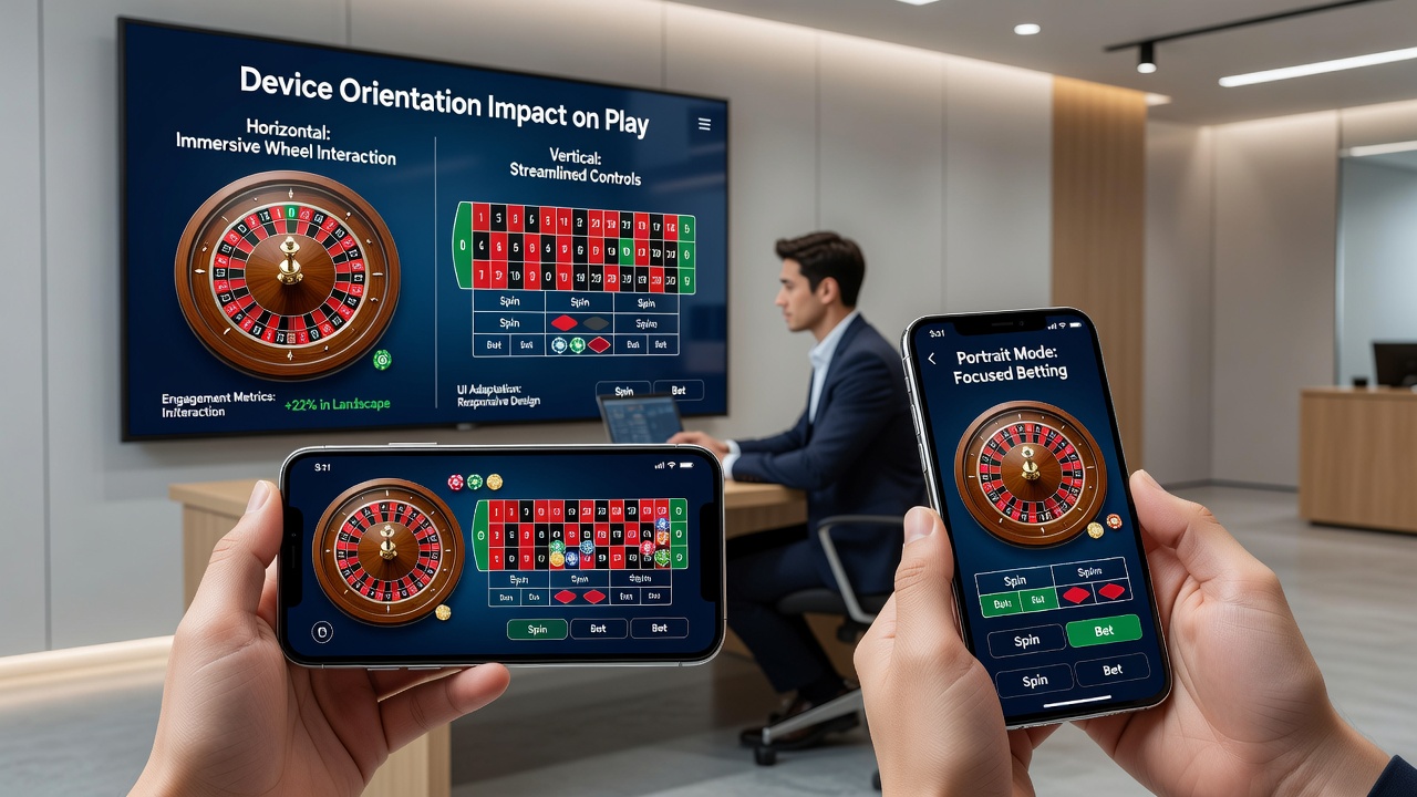 Tablet im Querformat mit detaillierter Roulette-Oberfläche und Wettoptionen