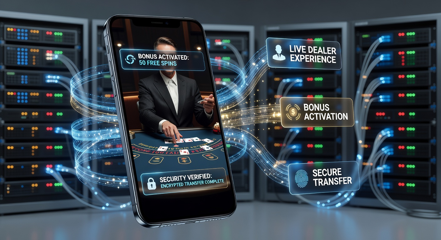 Live-Dealer am Blackjack-Tisch mit mobiler Wallet-App im Vordergrund und Sicherheits-Schilden