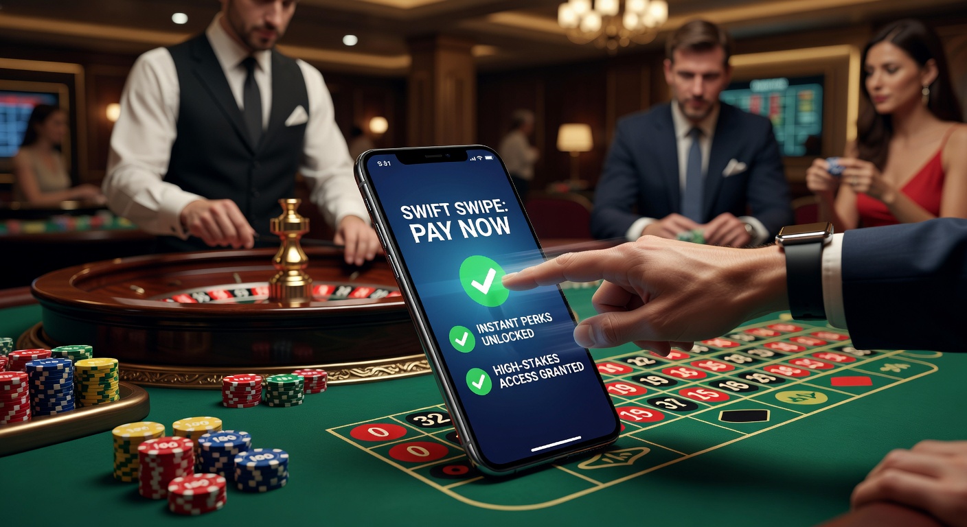 Live-Roulette-Tisch auf einem Smartphone-Bildschirm mit überlagerten mobilen Zahlungs-Icons und einem Dealer im Hintergrund, das die Echtzeit-Interaktion betont